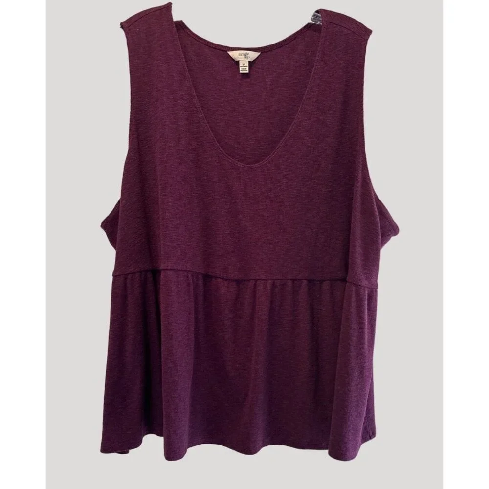Terra & Sky Women's Plus Size Purple Sleeveless Top 4X (28W-30W) - Stylist